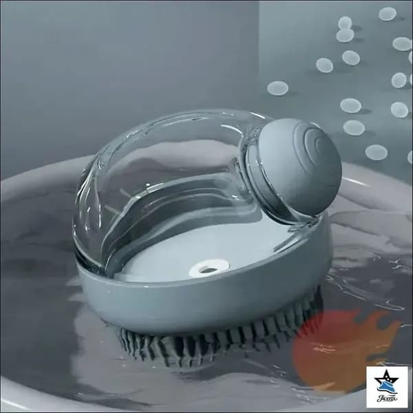 Силиконовая щетка-дозатор для мытья кошек и собак с массажным эффектом