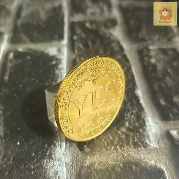 Ретро-стиль двусторонняя монета YES/NO классическая металлическая монета удачи
