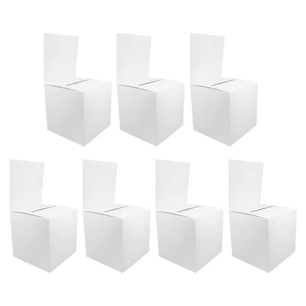 Белый картонный ящик с прорезью для голосования и сбора пожертвований, для хранения и мероприятий