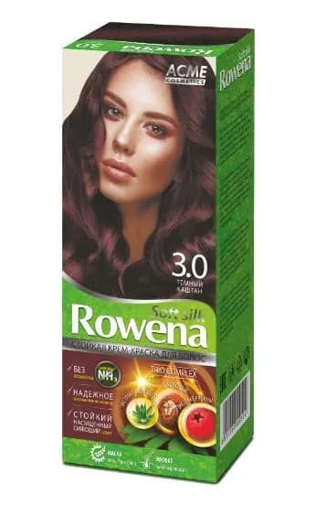 ACME Color Краска для волос ROWENA SOFT SILK Кремообразная стойкая тон 3.0 темный каштан
