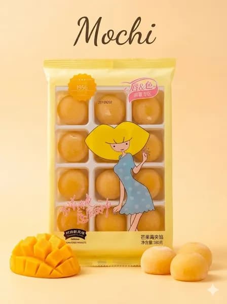 Десерт рисовое моти (mochi, мочи) Girl со вкусом манго 180 г