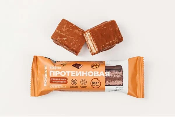 Вафля протеиновая "Грецкий орех с шоколадом" 40 г