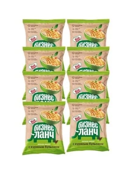 Лапша Бизнес Ланч яичная с куриным бульоном, 8шт по 60г