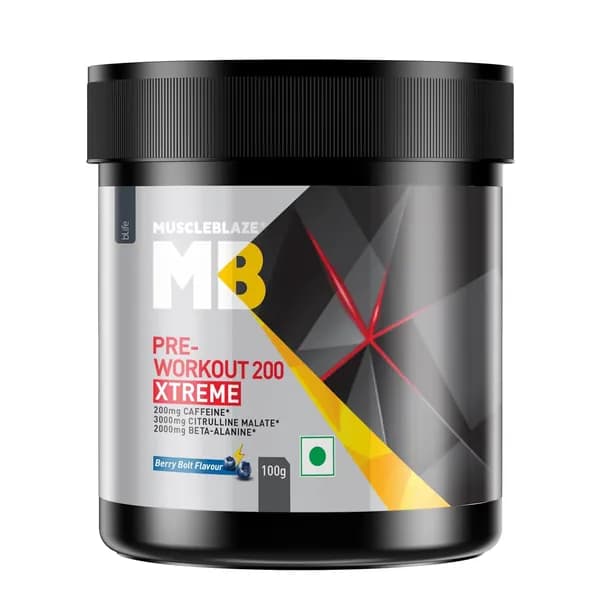 Muscleblaze предтренировочная смесь 200 порошок, смола брусники 15 порций, набор 2 шт, 100 г с содержанием мг кофеина и 3000 мг цитруллина