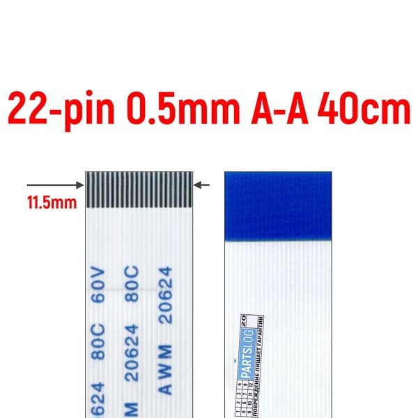 FFC Шлейф 22-pin Шаг 0.5mm Длина 40cm Прямой A-A