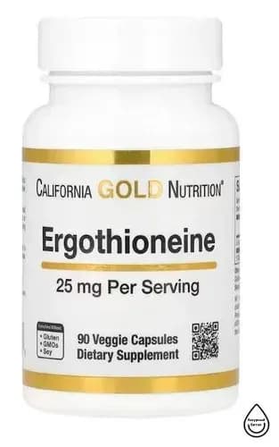 Эрготионеин, 25 мг, 90 растительных капсул California Gold Nutrition