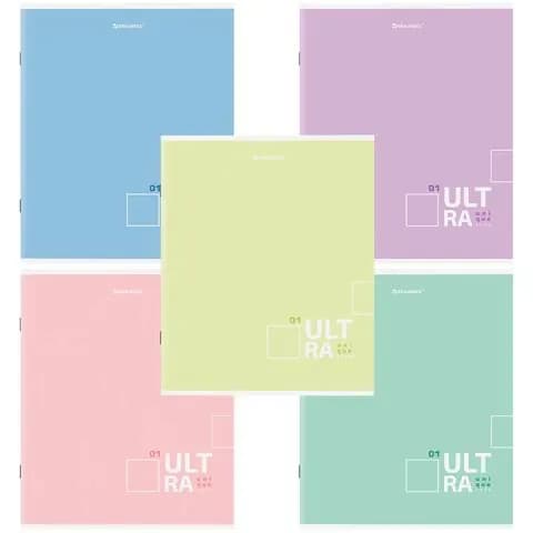 Тетрадь А5, 80 л., brauberg скоба, клетка, обложка картон, Пастельная pastel tone, ,(набор из 1 шт)