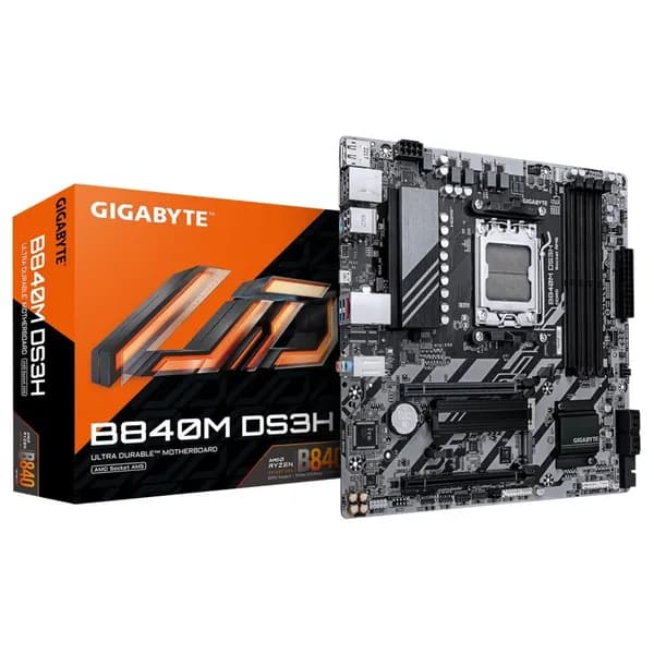 Материнская плата GigaByte B840M DS3H micro - ATX Зависит от CPU ГБ