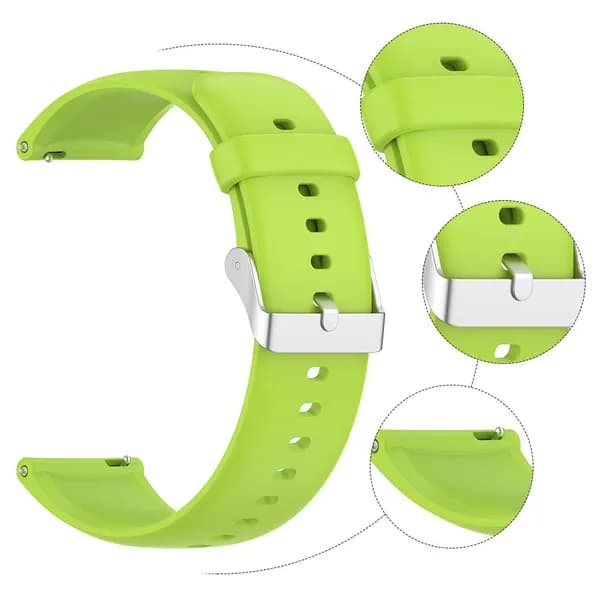 Силиконовый ремешок для CMF Watch Pro1/Pro2, зелёный, с металлической застёжкой