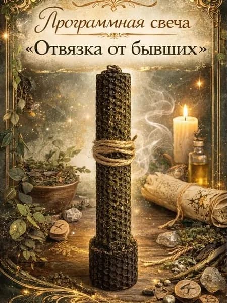 Программная черная свеча " Отвязка от бывших"