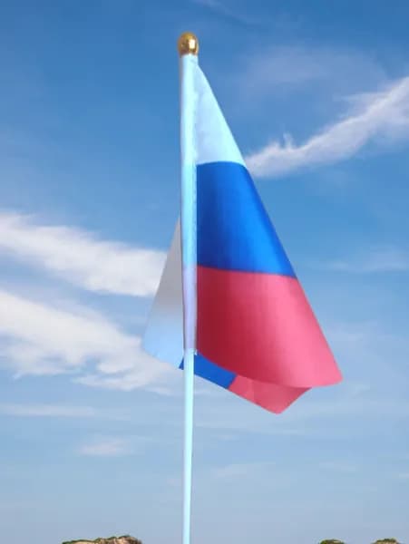 Флажок Триколор 20*15 см, на палочке 40 см, Флаг России