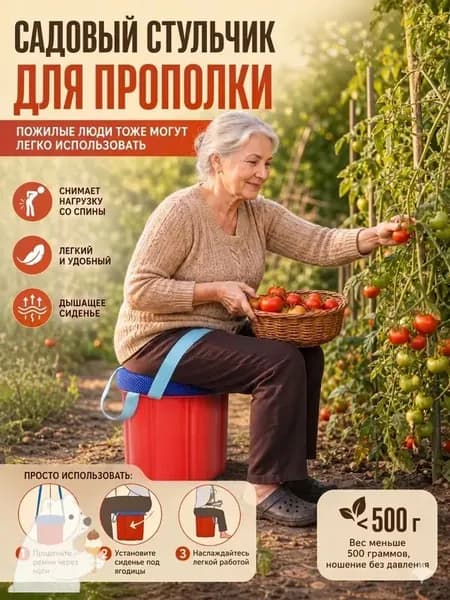 Садовый стул, ABS пластик, 24х24х18 см