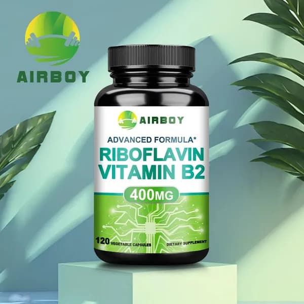 Биологически активная добавка Airboy Riboflavin поддерживает энергетический обмен, здоровье клеток, нервной системы, а также здоровье кожи и глаз.