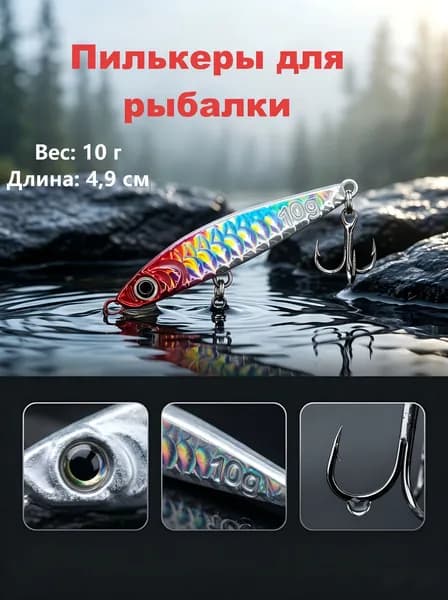 Пилькеры для рыбалки,пилькер блесна1 шт(10гр,4.9см)