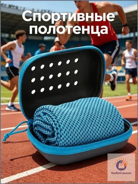 Охлаждающее полотенце, быстро высыхает, мягкое, дышащее, с контейнером для хранения, для спорта и фитнеса, 1 шт