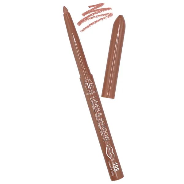TF cosmetics Карандаш для губ контурный автоматический Liner&Shadow, тон 198 light pink nude / светло-розовый нюд
