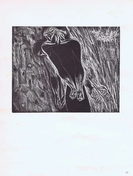 Ecce Homo (Се, Человек). Стасис Красаускас. Антикварная цинкография. СССР, 1970 год