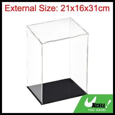 UXcell Акриловый прозрачный витринный ящик, пылезащитная защита, 20x15x30 см
