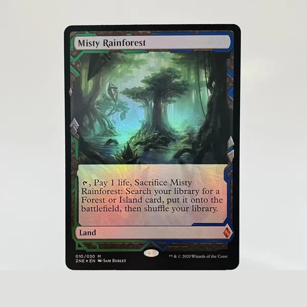 Магия сбора прокси-карт Высококачественные нефольговые Indatha Misty Rainforest ZNE #10 foil