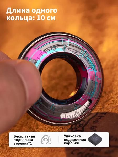TITANER, кольцо-линейка из титанового сплава, для измерения циклической кривой, инструмент для повседневного использования, предмет для декомпрессии, подарок.