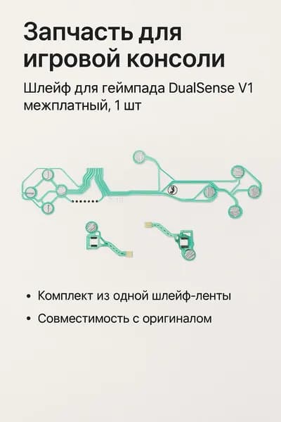Запчасть для игровой консоли - шлейф для геймпада DualSense V1 межплатный, 1 шт