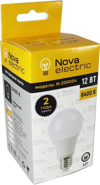 Светодиодная лампа N-200054 12Вт 6400К Е27 А60 165-265V