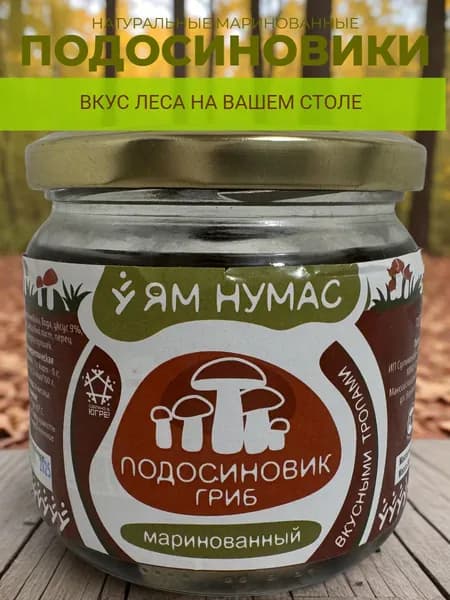 Грибы маринованные Подосиновики, 300 грамм, ЯМ НУМАС