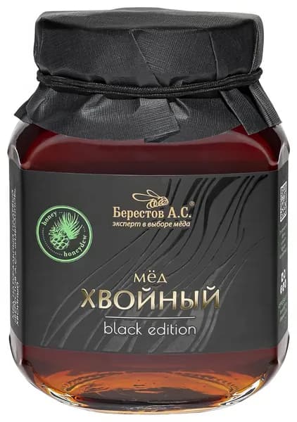 Мед хвойный Берестов А.С. Black edition, 500 г