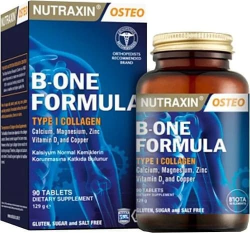 Nutraxin B-One Formula 90 таблеток, кальций, коллаген Тип 1, магний, медь 27463