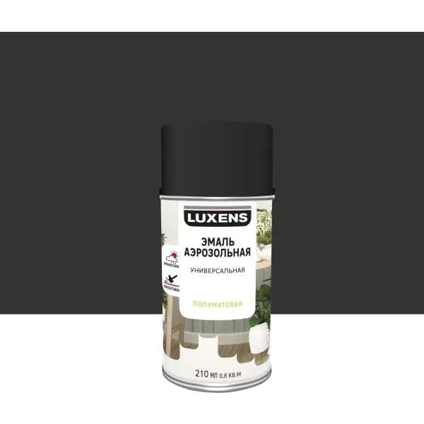 Эмаль аэрозольная Luxens цвет черный 210 мл