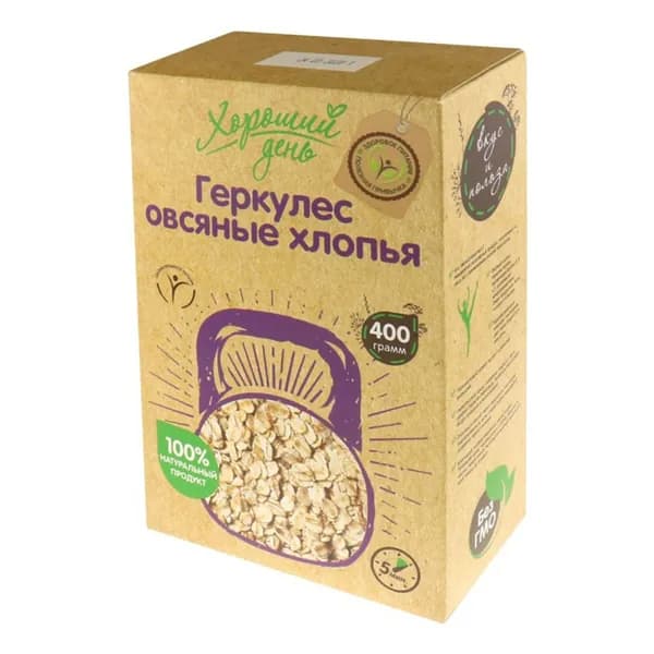 Каша Хороший день Геркулес овсяная 400 г