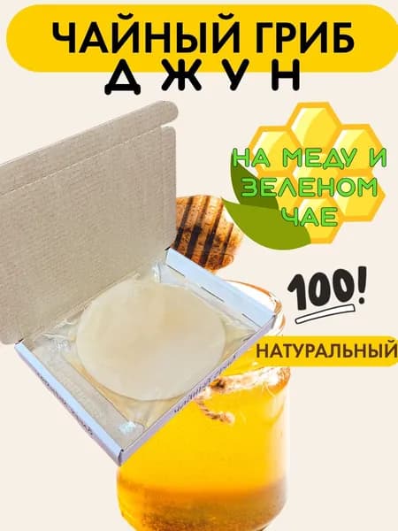 Чайный гриб ДЖУН на меду и зеленом чае