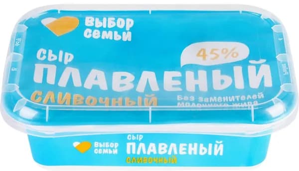 Сыр плавленый ВЫБОР СЕМЬИ 45%, без змж, 180г 3 шт.
