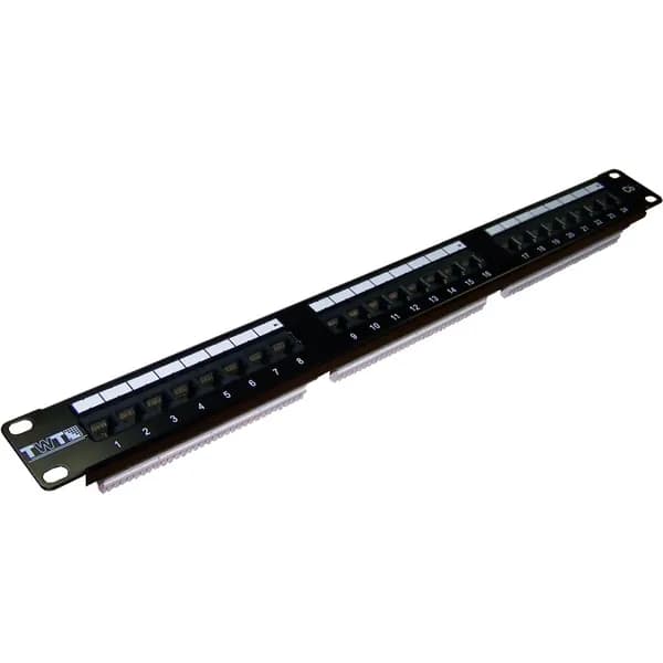 Патч-панель TWT 24 порта, UTP, кат.6, 1U TWT-PP24UTP/6