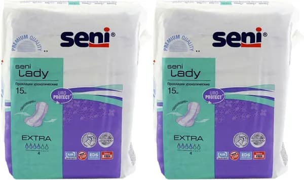 Прокладки Seni Lady Extra, комплект: 2 упаковки по 15 шт