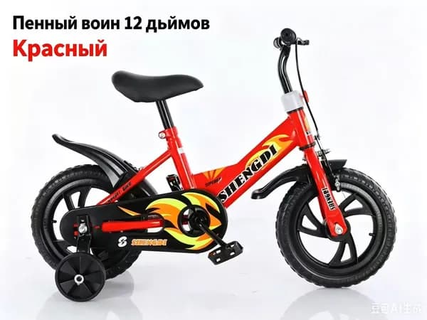 Детский велосипед 12 дюймов с боковыми колесами для детей 2-6 лет