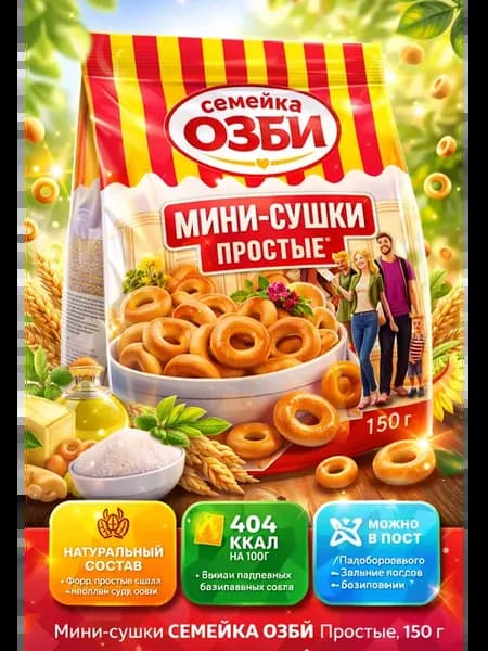 Мини-сушки Простые, 150г