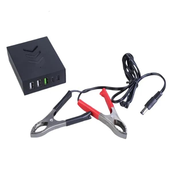 Портативный преобразователь USB с зажимом для аккумулятора