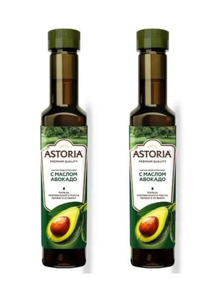 Astoria Масло подсолнечное с маслом авокадо, 250 мл, 2 шт