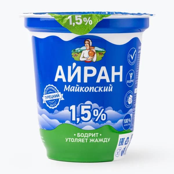 Айран Майкопский, 1,5%, 300 г