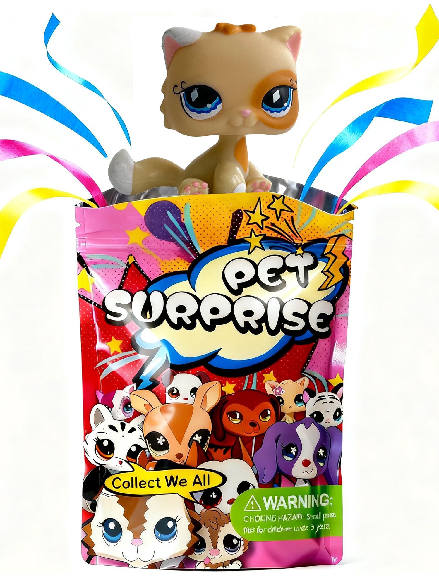 Pet Shop #521,лпс игрушки,Короткошерстная кошка,подарок для девочки(С упаковочным пакетом)