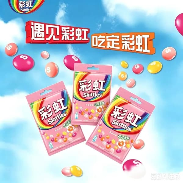 Сладости Skittles с необычным сочетанием цветов и фруктов в удобной упаковке