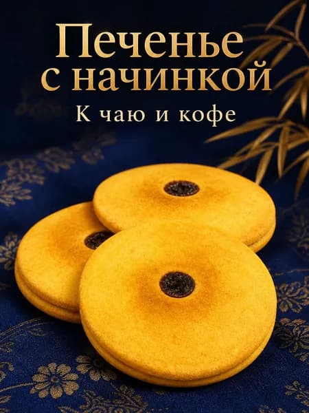 Печенье с начинкой, без кунжута, 20 г 10 шт., 200 г