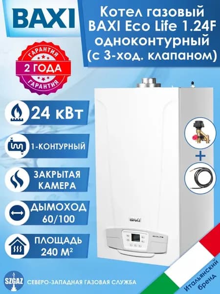 Котел газовый Eco LIFE 1.24F 24 кВт одноконтурный