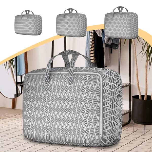 Кофр для хранения вещей 50x30x25 см с крышкой серый