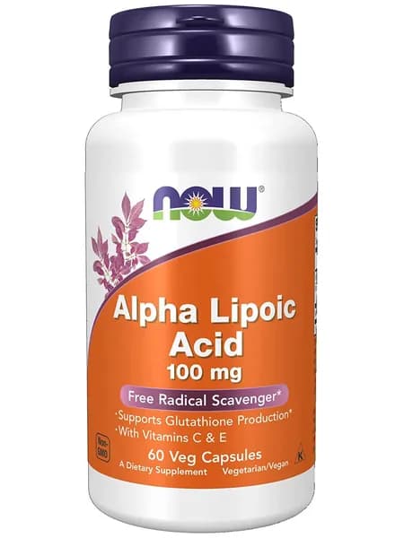 Альфа-липоевая кислота NOW Alpha Lipoic Acid 100 mg - 60 капсул
