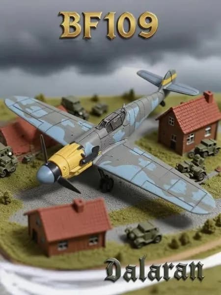 Самолет messerschmitt bf 109 1/48 Немецкая военная техника vs Ил-2,Сборная модель без клея,пластиковая-Dalaran