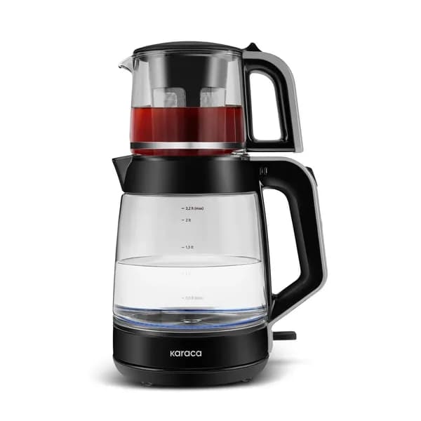 Karaca Glass Tea XL 2 in 1 Стеклянный чайник серый