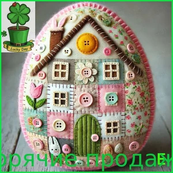 Яичный домик из лоскутного войлока своими руками Тип E Материальная упаковка