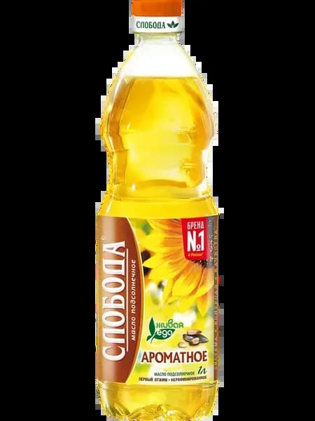 Масло подсолнечное СЛОБОДА нерафинированное 1-й сорт 1л